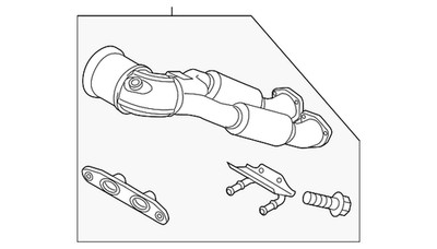 Genuine Audi Converter & Pipe 8J0-254-499-X