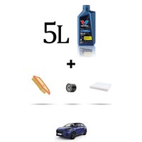 Hoffcar Set Service 3 Filter Und 5L ÖL FüR Ford Puma II 1.0 Ecoboost 92Kw Ab