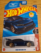 2025 Hot Wheels Ford Mustang GTD 34/250 Mustang 60th JBB93 Blue New Model
