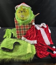 Grinch Santa Claus Costume Adult S/M