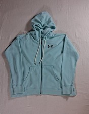 Under Armour Light Blue Zip Hoodie L Women's Full Zip Hooded Sweatshirt