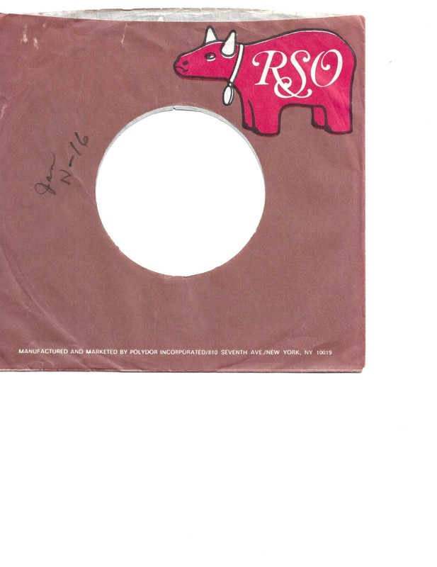 RSO / Pollydor - 45 Record sleeve