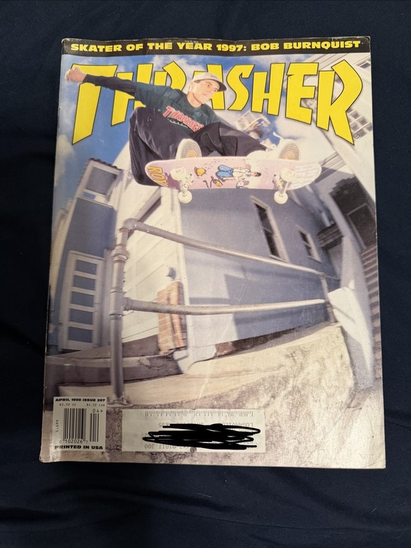 Thrasher Magazine SPECIAL Skater Of The Year 1997 Bob Burnquist  #207 April ‘98