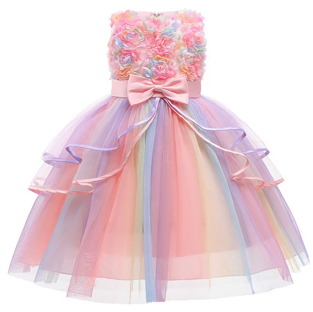 Flower girl hotsell rainbow dress