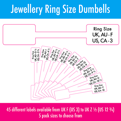 Accessories Jewellery Price Stickers Tags Labels Dumbells For Keyrings