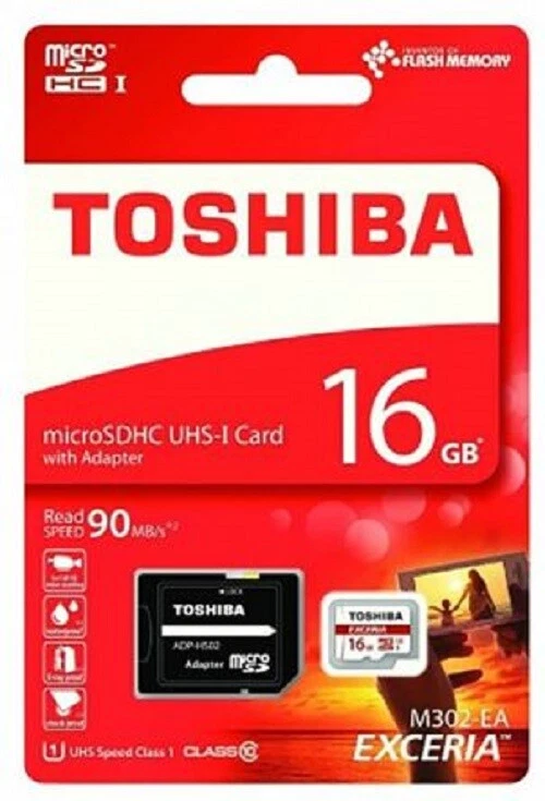 Toshiba16GB EXCERIA M302 MicroSD - THN-M302R0160EA - Image 2 of 2