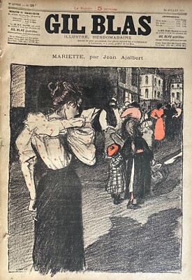 GIL BLAS STEINLEN Und BALLURIAU 1895 Nr. 28 MARIETTE Von Jean Ajalbert
