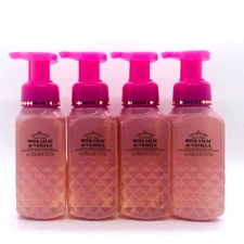 4 Bath & Body Works PINK LILAC & VANILLA Gentle Foaming Hand Soap 8.75 fl.oz