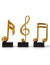HAUCOZE 3 piezas Nota Musical Decoración Musical Regalos Mesa Centro de mesa Escul...
