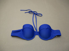34B Shade Shore Womens Blue Lined Underwire Bikini Top 8H