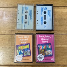 Vintage Marshall Cavendish Little Story Teller 2x Cassette Tape + 2x Empty Cases