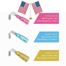 50/100x Heat Shrink Piggyback Quick Disconnect Terminals Wire Crimp Connectors