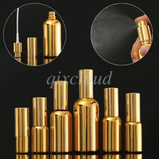 Empty Chrome Gold 10ml 20ml 50ml 100ml Mist Pump Spray Glass Bottles Sprayer