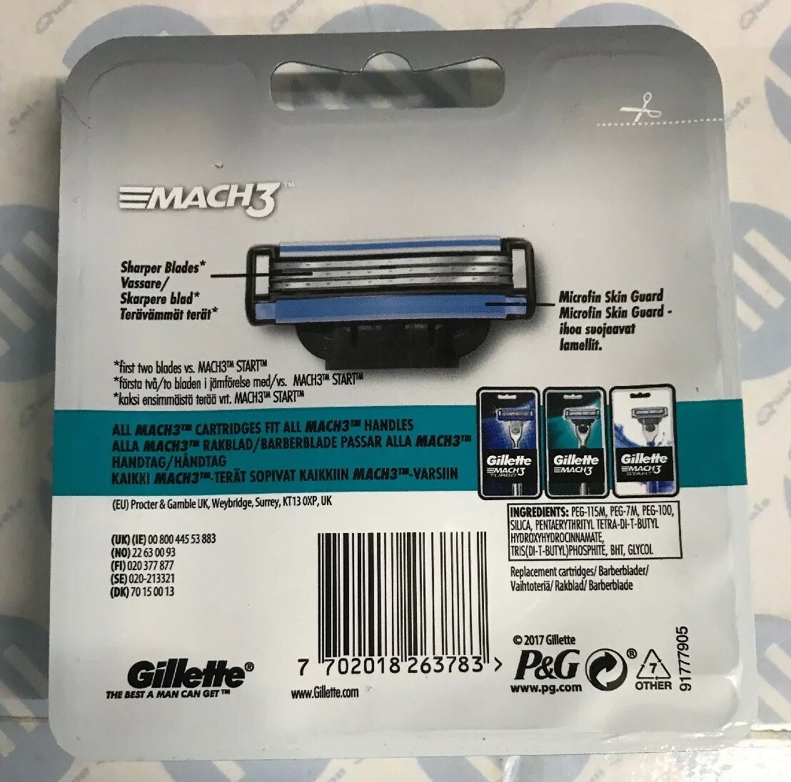 Gillette Mach 3 Razor Blades Refill 8 Pack XL 7702018263783 eBay