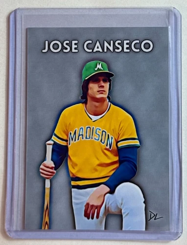 Jose Canseco Limited Edition Artist Signed "Madison Muskies" Trading Card 1/10