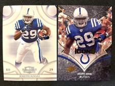 NFL - Joseph Addai 2008 Donruss Threads & 2008 Upper Deck ICONS - Colts