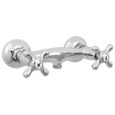 Welfenstein Retro Duscharmatur Nostalgie Brausearmatur chrom Kreuzgriff DA-T4