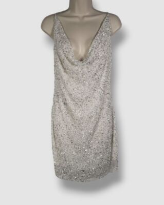 slim fit dress slacks White Glitter Bead Bodycon Short Wedding Dress