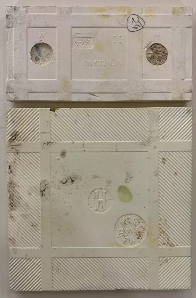 Azulejos Inglaterra 6x3 pulgadas y Bélgica 6x6" Raro Vintage Arquitectura Art Deco Antiguo Foto 3 de 3