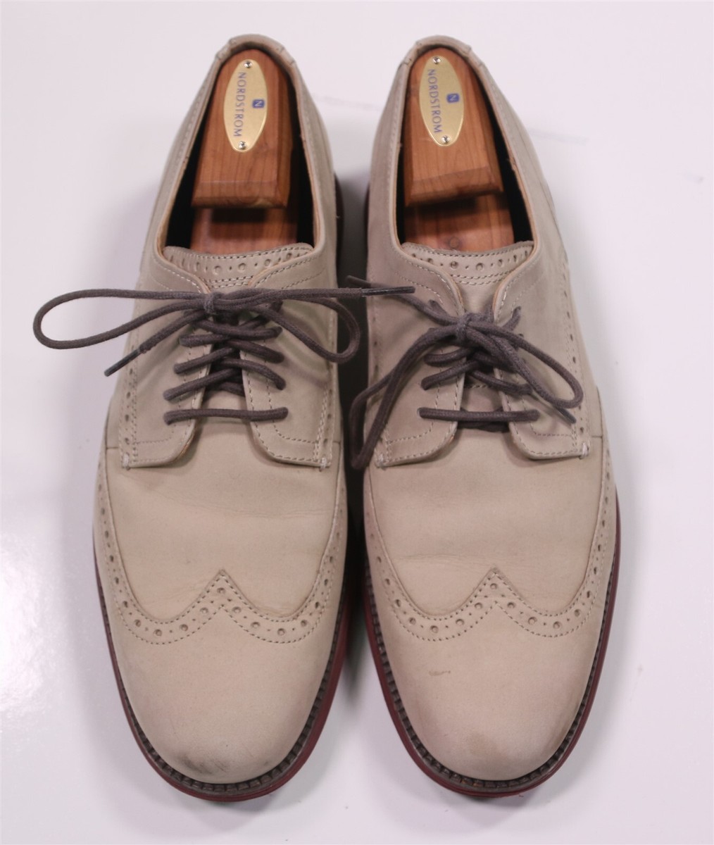 Cole Haan Beige Original Grand Wingtip Oxford Nubuck Dress  display picture 3