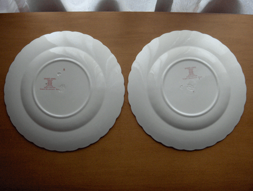 Spode Billingsley Rose 2 Brotteller ~ Copeland Spode ~ 1926 ~ Made in England - NR! - Bild 4 von 5