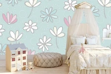 3D Floral Pattern Wallpaper Wall Mural Removable Self-adhesive Sticker 186