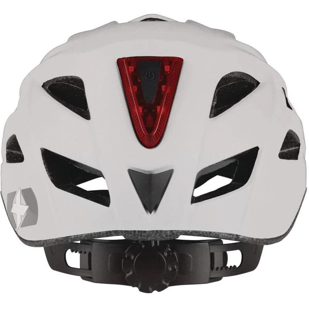 Oxford Metro Fahrradhelm Mit Integriertem LED-Rücklicht – Schwarz, Größe 52–59 Cm, 18 Belüftungsöffnungen