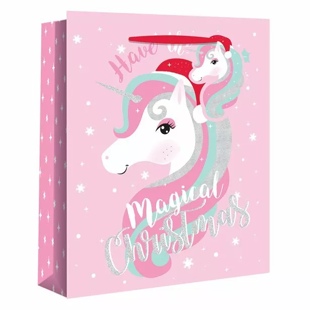 Large Magical Unicorn Christmas Gift Bag 33cm