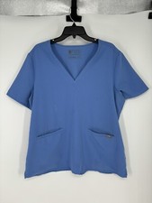 Figs Casma Three Pocket Scrub Top Short Sleeve V Neck Shirt Stretch Size 2XL XXL