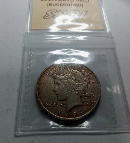1924 Peace Dollar Silver ICCS AU 55  3002405
