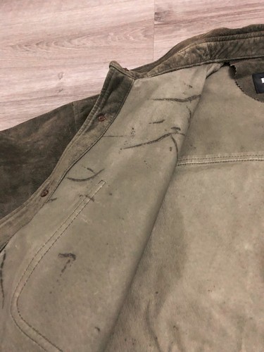Survêtement vintage Kenneth Cole New York Pig en daim - Taille M / L - Gris foncé - Photo 10/11