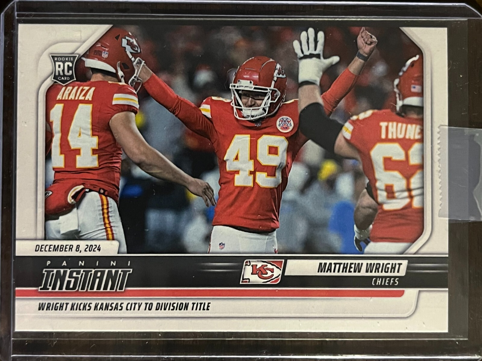 2024-25 Panini Instant NFL #202 Matthew Wright Kansas City Chiefs RC