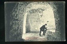 CHISLEHURST Kent  Caves - Inner Workings with Altar & Priest's Chamber  / Person