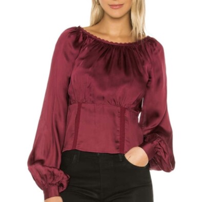Tularosa Cabernet red blouse S. NWOT Orig $198