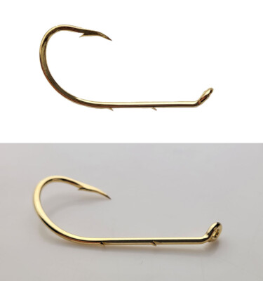 Mustad 92641-GL Gold Baitholder Hook Offset Beak (size:5/0,6/0,qty:50pcs) REPACK