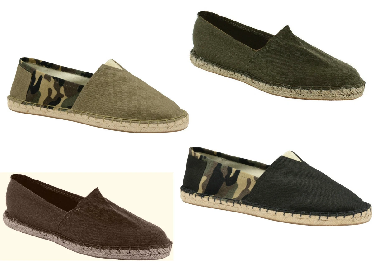 Alpargatas Para Hombre Lona Mazo Verano Sin Cordones Zapatos Talla UK | eBay