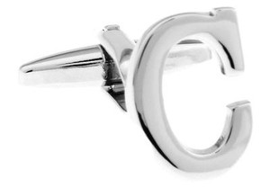 Vintage Personalized cufflinks Letter C silver Fancy initial C Wedding set gift for dad anniversary gift stocking stuffer