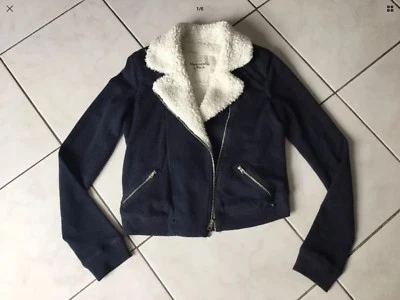 Gilet Sweat fourré ABERCROMBIE & FITCH taille S marine - Photo 1/4