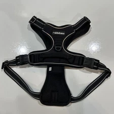 Rabbitgoo Dog Pet Harness No-Pull Pet Control Adjustable Reflective Collar Black