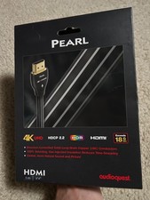 Audioquest Pearl HDMI Cable 1M 4K Ultra HD HDR 18Gbps Black Shielded LGC ARC New