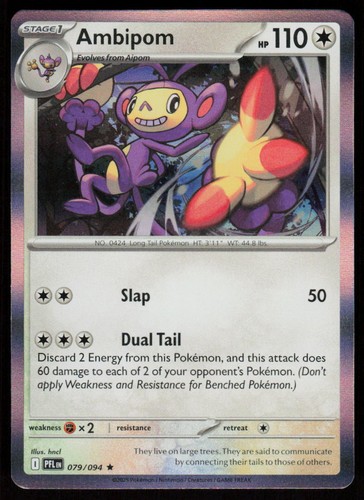 Ambipom 079/094 Rare Phantasmal Flames Pokemon Holo Near Mint