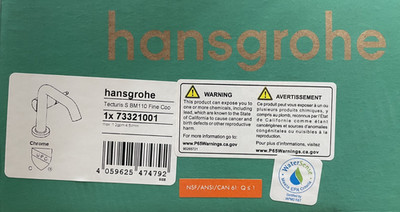 Hansgrohe 73321001 Tecturis S Single-Hole 1.2 GPM - Chrome *READ*
