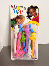 Vintage Goody Show Offs Barrettes/Evillas 20 Per Box Dinosaurs 1990's New