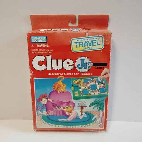 Vintage Clue Jr. Board Game Travel Games 1994 Complete Parker Brothers