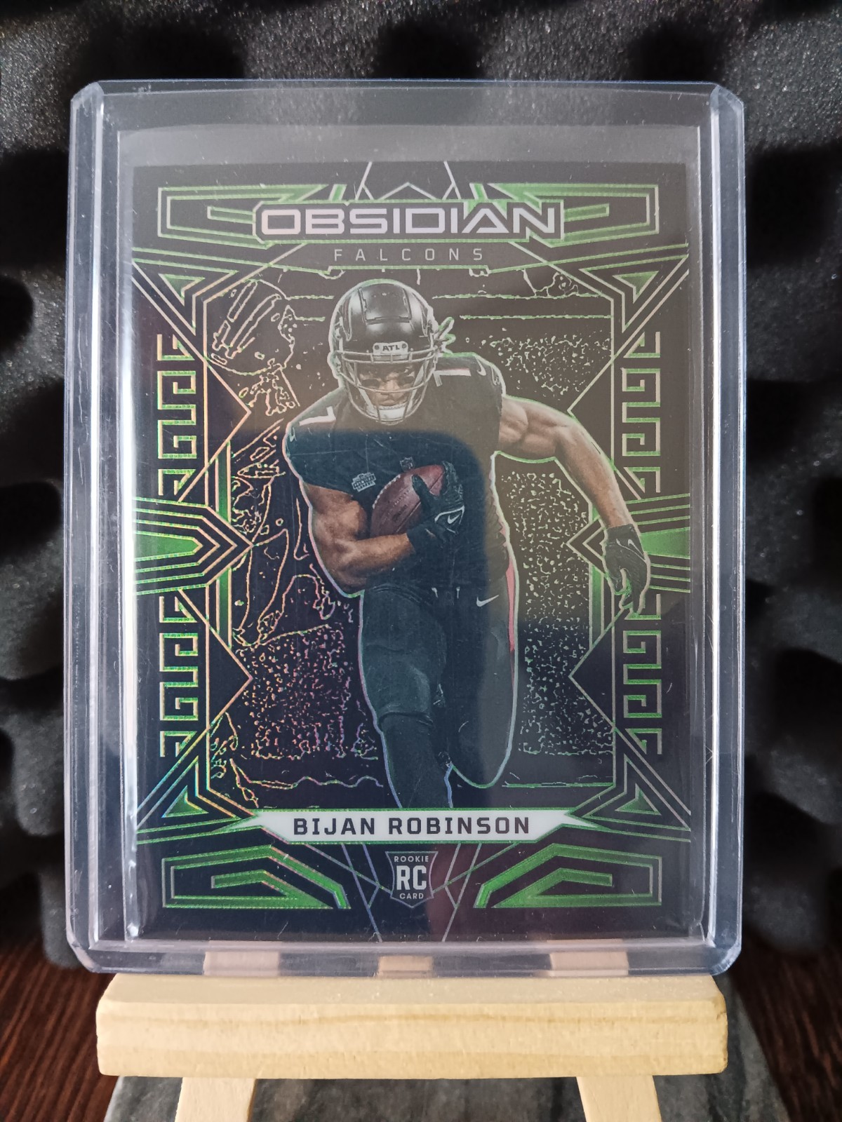 2023 Panini Obsidian Bijan Robinson Green Etch RC # 21/25