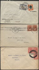 SOUTH AFRICA - 3 covers to Belgium 1925/46