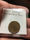 1880 Indian Head Cent - XF/AU Offset Clashed Die Rev. - Very Nice Example!