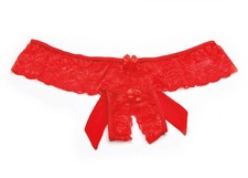 Open Front Back Bow Panty