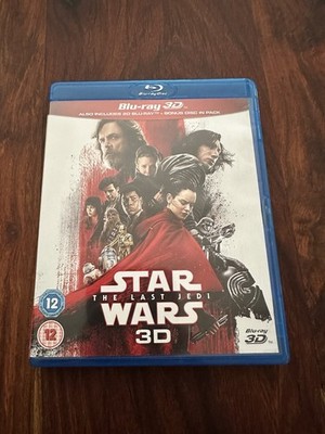 STAR WARS: THE LAST JEDI Used 3D + 2D BLU-RAY w/ Bonus disc Episode VIII 8 2017