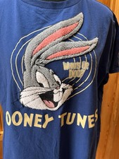 90s Looney Tunes Bugs Bunny Embroidered Adult XL Blue What s Up Doc